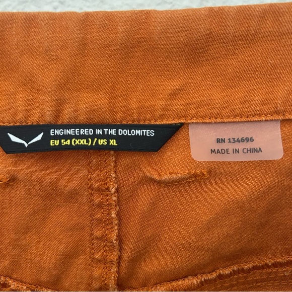 Salewa Fanes Utility Pant Gorpcore Outdoor Hemp Cotton Rust Size US36 XL- EU XXL - Picture 12 of 16